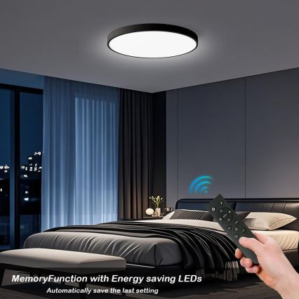Brilagi - Pool Smart LED Dimbare Plafondlamp 100W/230V 3000-6000K 80 cm Wi-Fi Tuya Zwart + Afstandsbediening