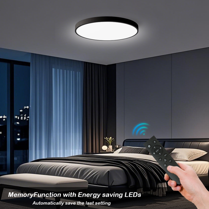 Brilagi - Pool Smart LED Dimbare Plafondlamp 100W/230V 3000-6000K 80 cm Wi-Fi Tuya Zwart + Afstandsbediening