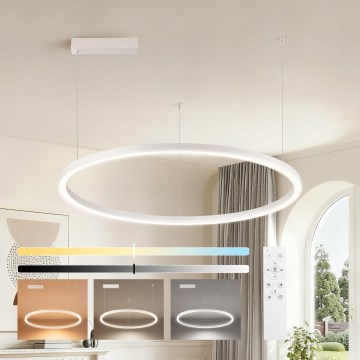 Brilagi - PORTOFINO dimbare LED-hanglamp aan kabel LED/60W/230V 3000-6000K Ø 80 cm wit + afstandsbediening