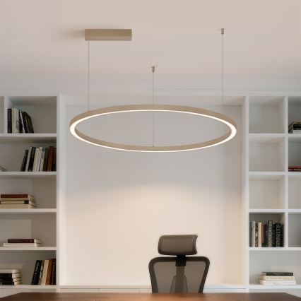 Brilagi - Dimbare LED-hanglamp aan kabel PORTOFINO LED/60W/230V 3000-6000K Ø 80 cm beige + afstandsbediening