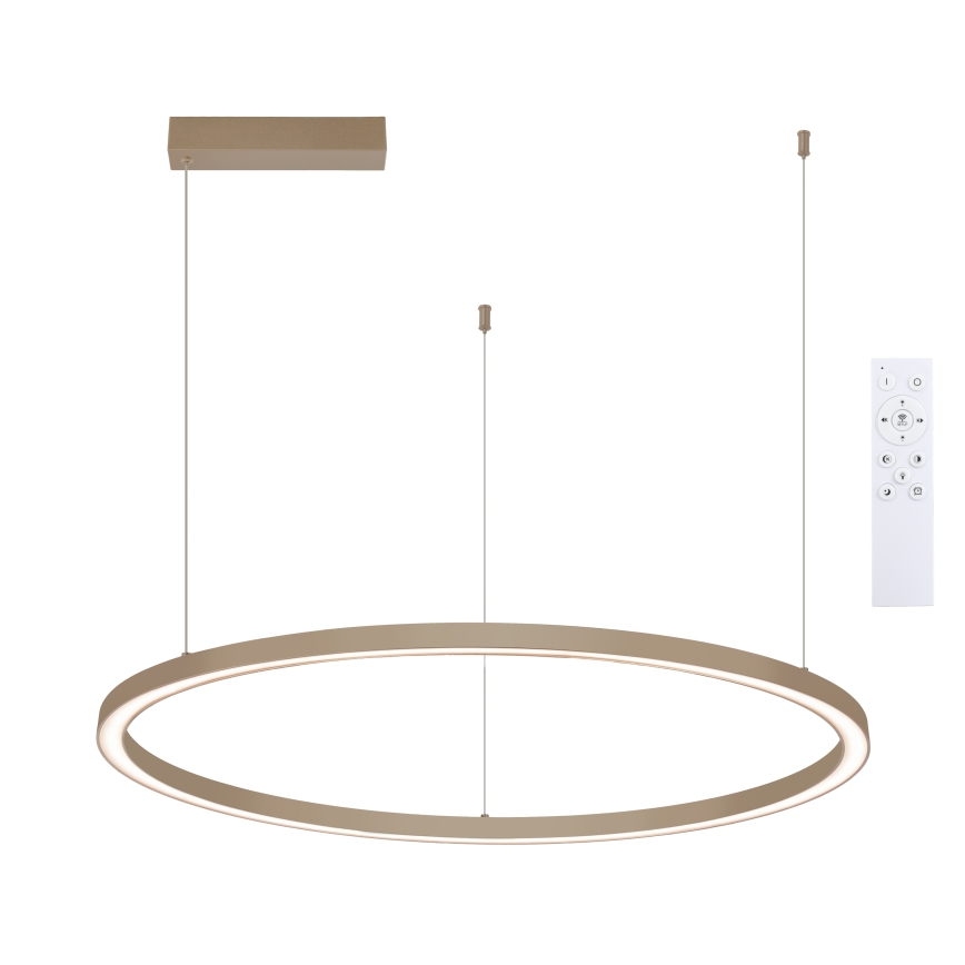 Brilagi - Dimbare LED-hanglamp aan kabel PORTOFINO LED/60W/230V 3000-6000K Ø 80 cm beige + afstandsbediening