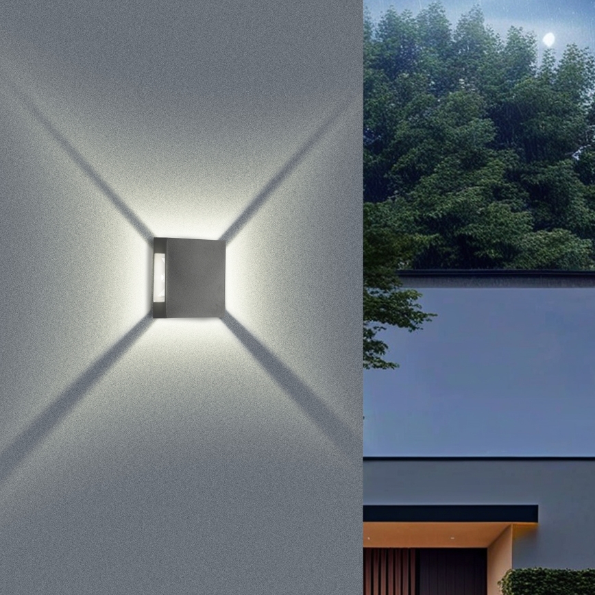 Brilagi - QUADRAY LED buitenwandlamp LED/4W/230V antraciet IP65