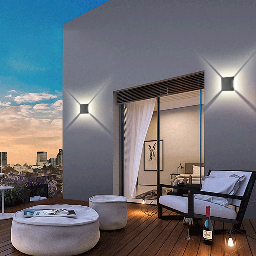 Brilagi - QUADRAY LED buitenwandlamp LED/4W/230V antraciet IP65