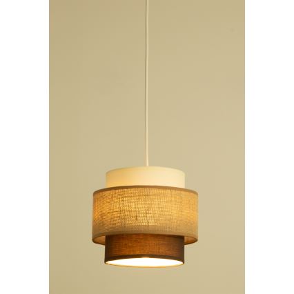 Brilagi - RESNA hanglamp aan kabel 2xE27/60W/230V Ø 30 cm beige/zwart