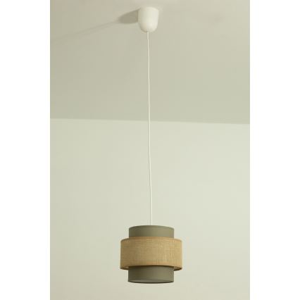 Brilagi - RESNA hanglamp aan snoer 1xE27/60W/230V Ø 20 cm bruin/beige