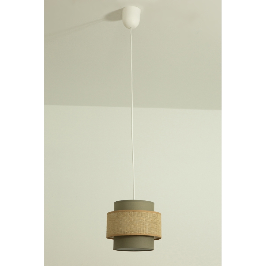 Brilagi - RESNA hanglamp aan snoer 1xE27/60W/230V Ø 20 cm bruin/beige