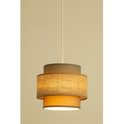 Brilagi - RESNA hanglamp aan snoer 1xE27/60W/230V Ø 20 cm bruin/beige