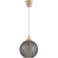 Brilagi - RETRO GLASS LED-hanglamp aan kabel 1xE27/60W/230V Ø 18 cm beige/rookgrijs