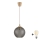 Brilagi - RETRO GLASS LED-hanglamp aan kabel 1xE27/60W/230V Ø 18 cm beige/rookgrijs