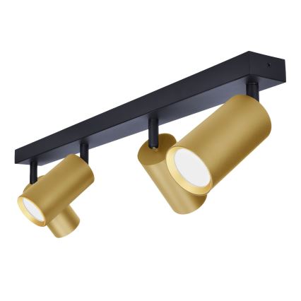 Brilagi - LED RGBW dimbare spot SELE GOLDEN 4xGU10/4,8W/230V 3000K zwart/goud + afstandsbediening