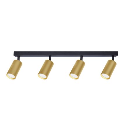 Brilagi - LED RGBW dimbare spot SELE GOLDEN 4xGU10/4,8W/230V 3000K zwart/goud + afstandsbediening