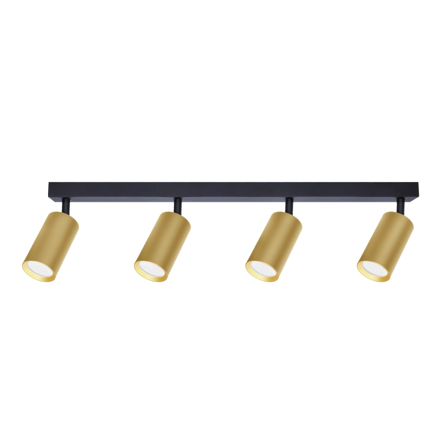 Brilagi - LED RGBW dimbare spot SELE GOLDEN 4xGU10/4,8W/230V 3000K zwart/goud + afstandsbediening