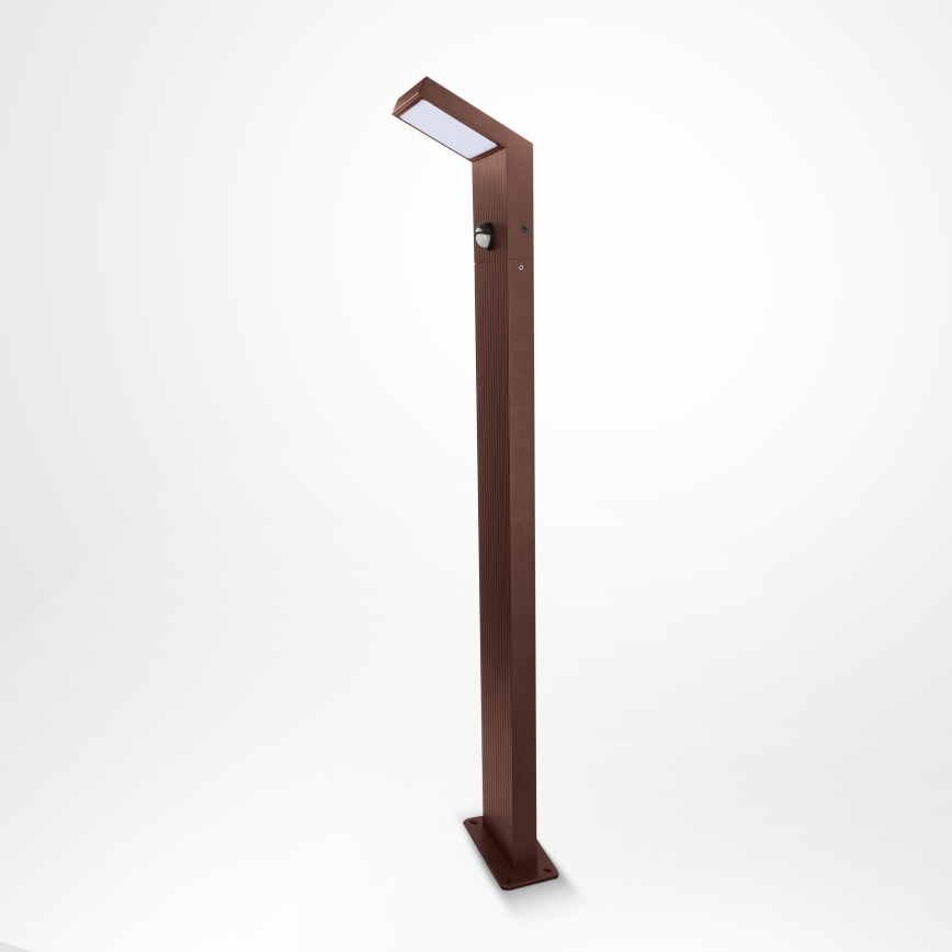 Brilagi - RIANO LED buitenlamp met sensor LED/8W/230V, bruin, IP65, 80 cm