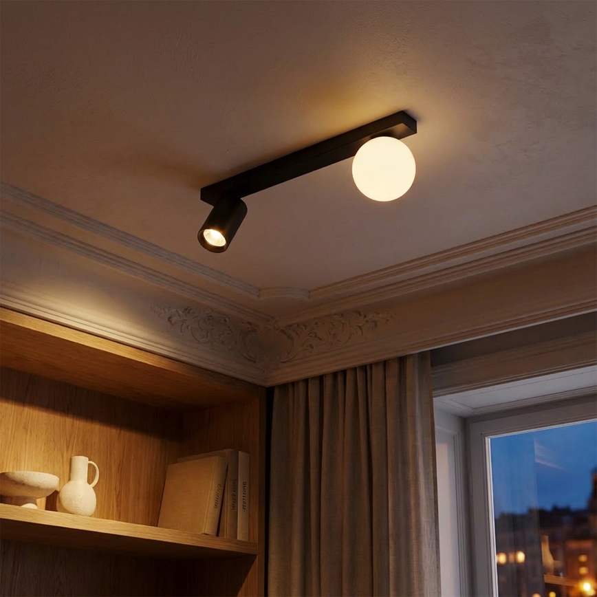 Brilagi - Richtbare spot SELE BALL 1xGU10/30W/230V + 1xG9/10W zwart
