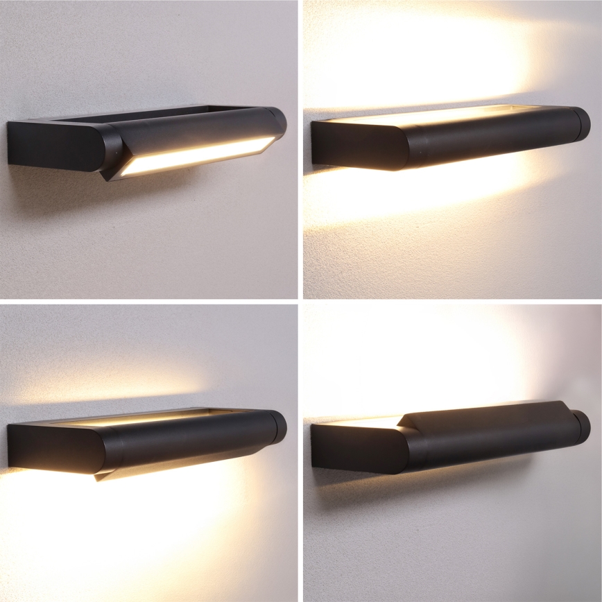 Brilagi - SALERNO LED buitenwandlamp LED/12W/230V 35,5 cm zwart IP65