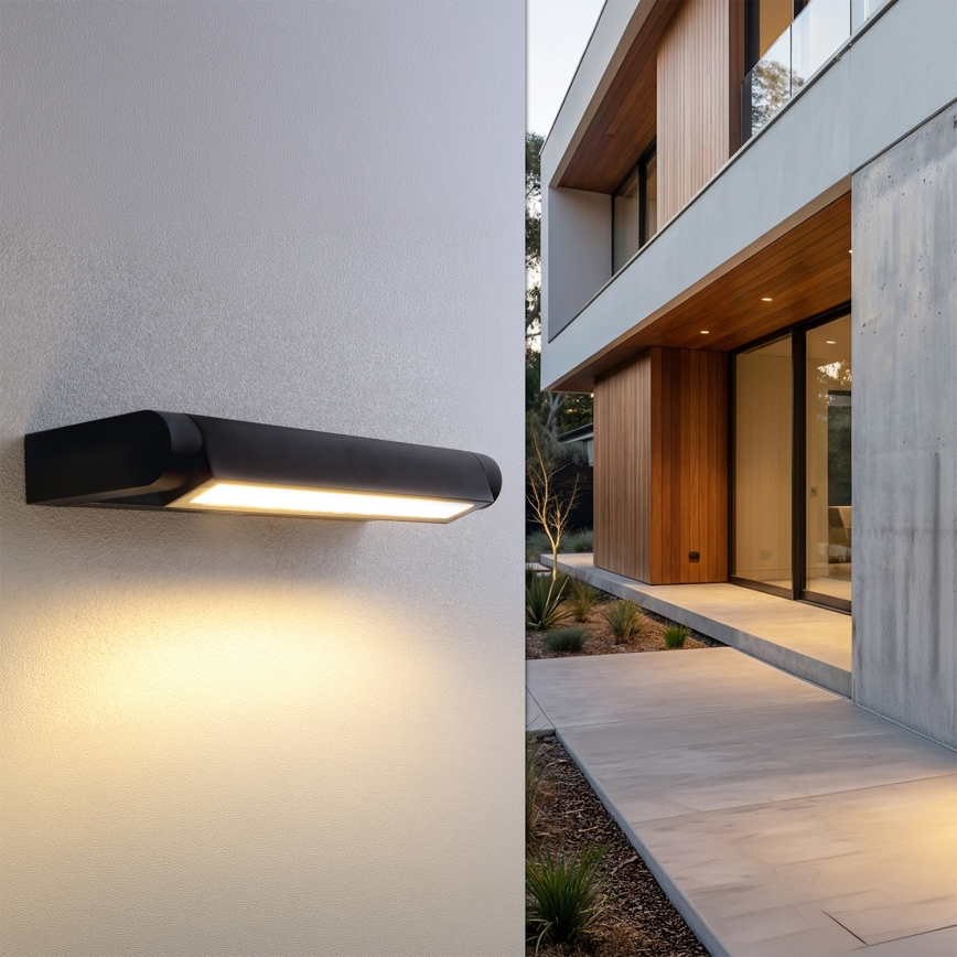 Brilagi - SALERNO LED buitenwandlamp LED/12W/230V 35,5 cm zwart IP65