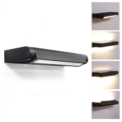 Brilagi - SALERNO LED buitenwandlamp LED/12W/230V 35,5 cm zwart IP65