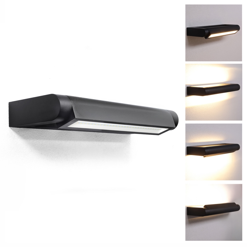 Brilagi - SALERNO LED buitenwandlamp LED/12W/230V 35,5 cm zwart IP65