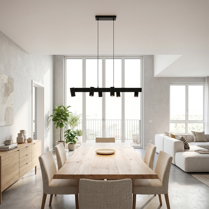 Brilagi - SELE hanglamp aan kabel 6xGU10/30W/230V zwart