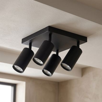 Brilagi - LED RGBW dimbare spot SELE SQUARE 4xGU10/6,5W/230V 2700-6500K zwart