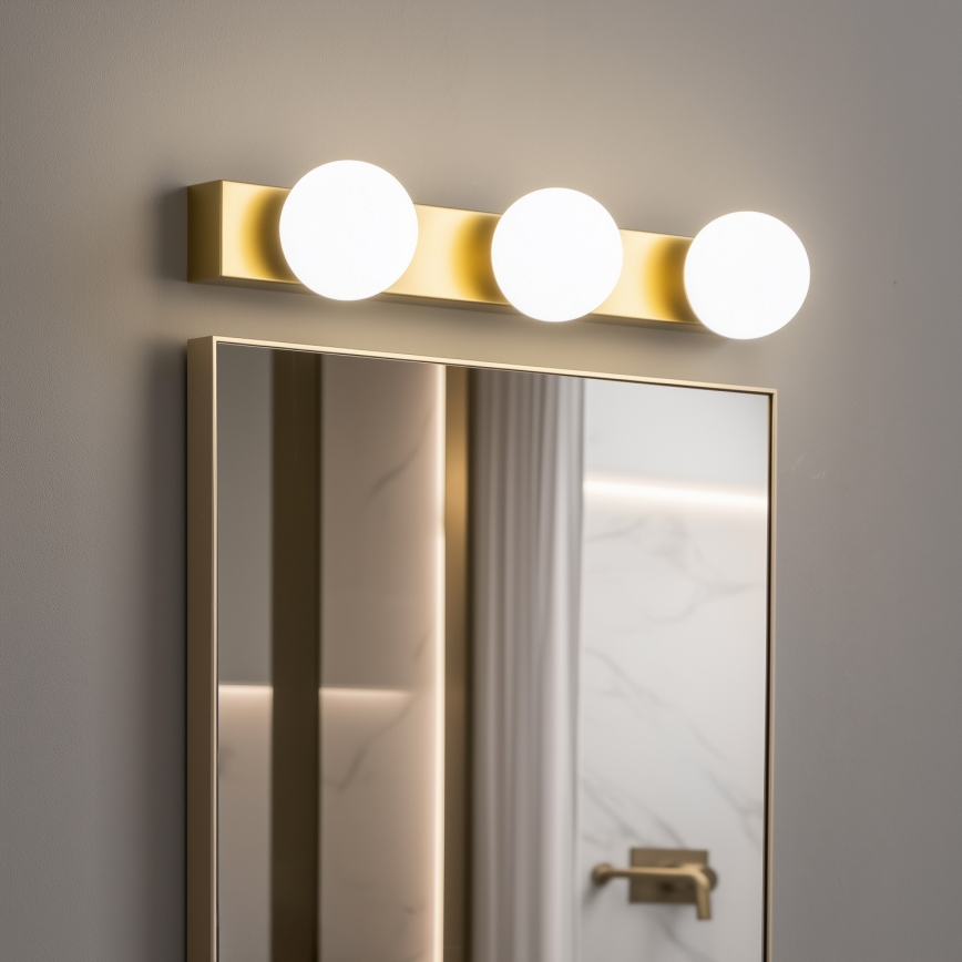 BRILAGI - SET 2x LED wandlamp voor de badkamer HOLLYWOOD 3xLED/3W/230V 39 cm IP44 goudkleurig