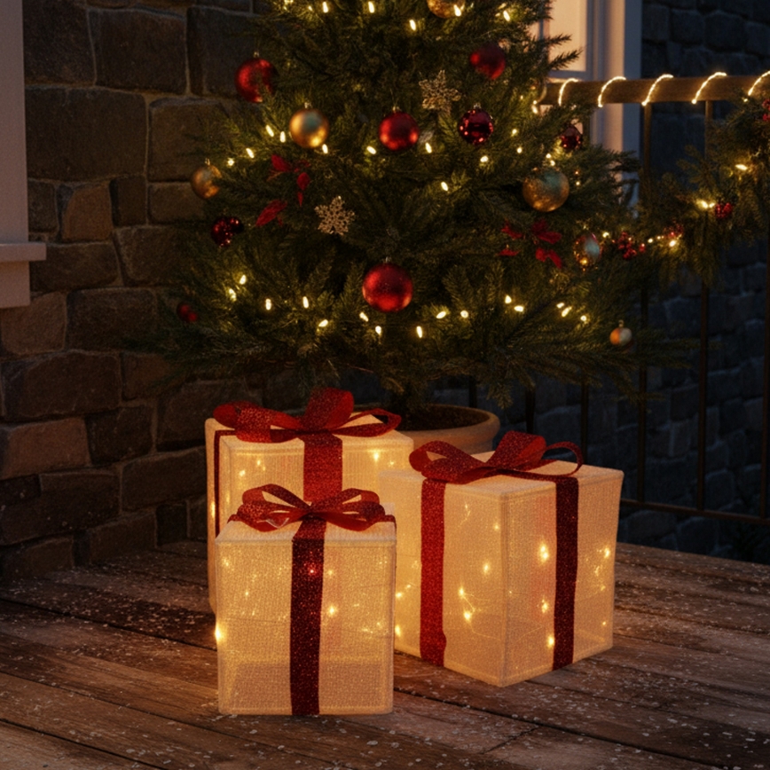 Brilagi - SET 3x LED Buiten kerstdecoratie LED/2,6W/3xAA IP44 cadeaus
