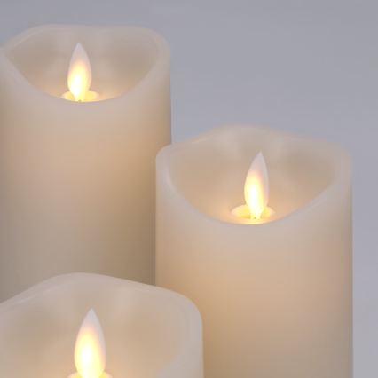 BRILAGI - SET 3x LED kaars LED/3xAAA crèmekleurig + afstandsbediening