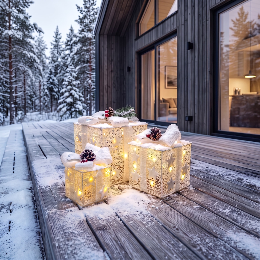 BRILAGI - Set van 3 LED buiten kerstdecoraties LED/230V IP44 cadeaus