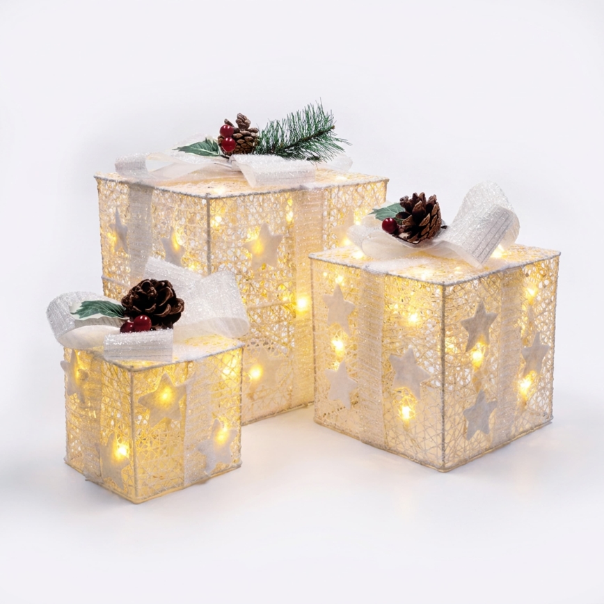 BRILAGI - Set van 3 LED buiten kerstdecoraties LED/230V IP44 cadeaus