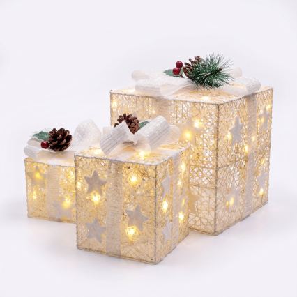 BRILAGI - Set van 3 LED buiten kerstdecoraties LED/230V IP44 cadeaus