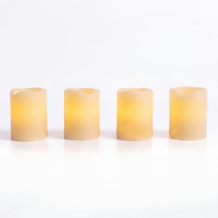 BRILAGI - SET van 4x LED-kaarsen LED/1xCR2032 crèmekleurig + timer