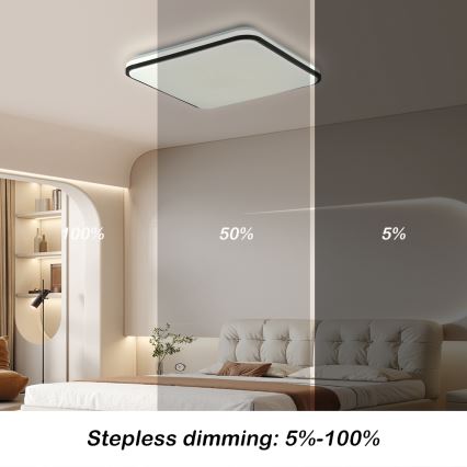 Brilagi - LED dimbare plafondlamp SMART LED/24W/230V 43x43 cm 3000-6000K Wi-Fi Tuya Beacon + afstandsbediening