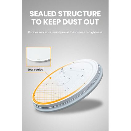 Brilagi - LED dimbare SMART plafondlamp/36W/230V Ø 48 cm 3000-6000K Wi-Fi Tuya Beacon + afstandsbediening