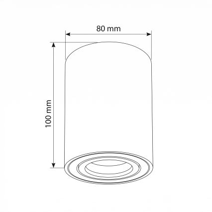 BRILAGI - Spot MIA 1xGU10/30W/230V 100x80 mm zwart
