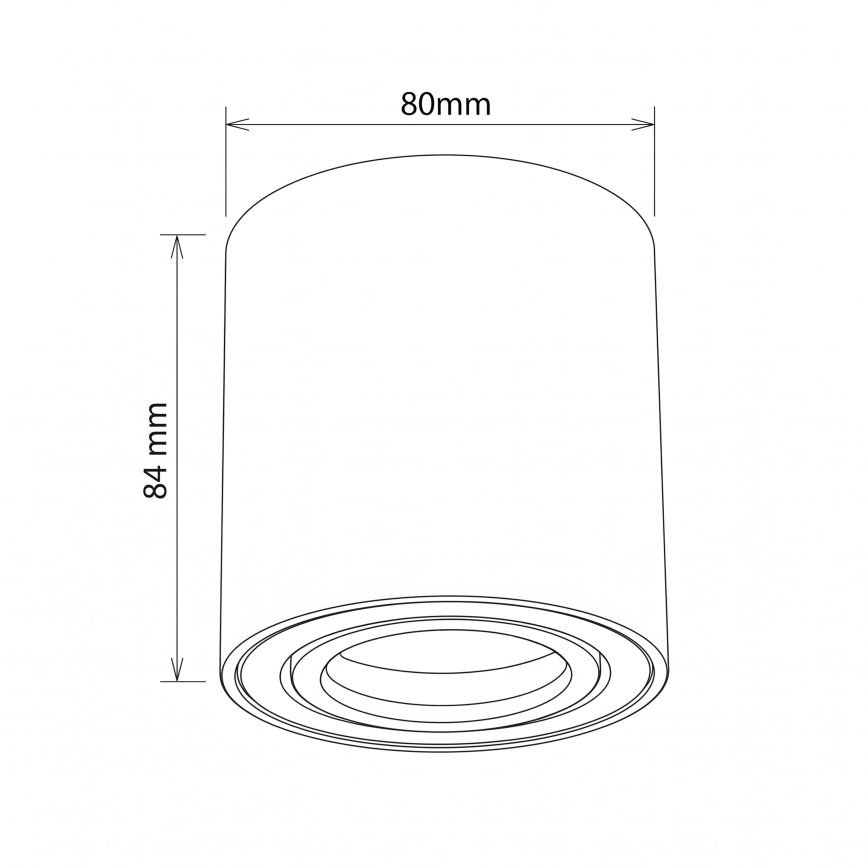 BRILAGI - Spot MIA 1xGU10/30W/230V 84x80 mm antraciet