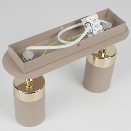 Brilagi - Spot POKER 2xGU10/25W/230V beige/goud