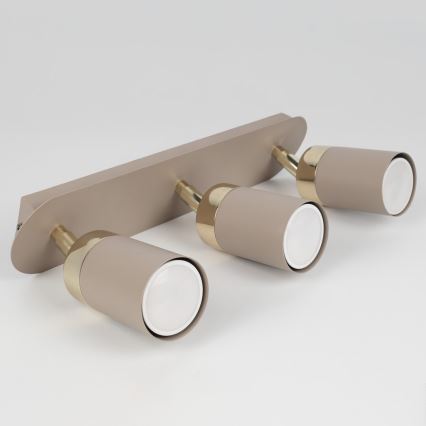 Brilagi - Spot POKER 3xGU10/25W/230V beige/goud
