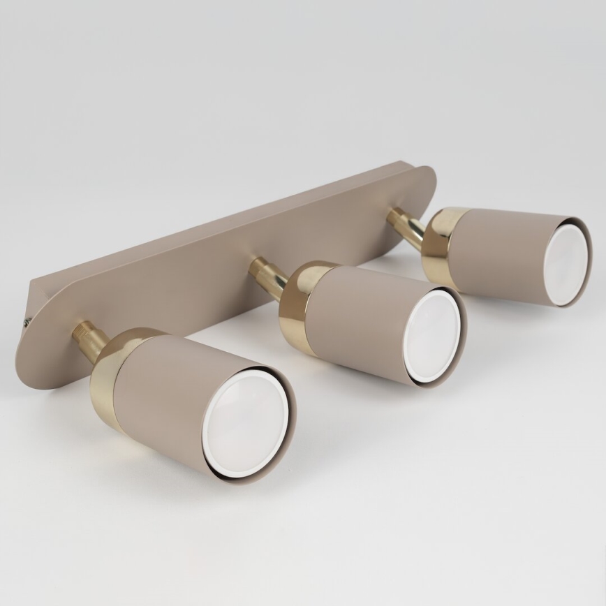 Brilagi - Spot POKER 3xGU10/25W/230V beige/goud