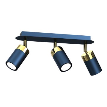 Brilagi - Spot POKER 3xGU10/25W/230V blauw/goud