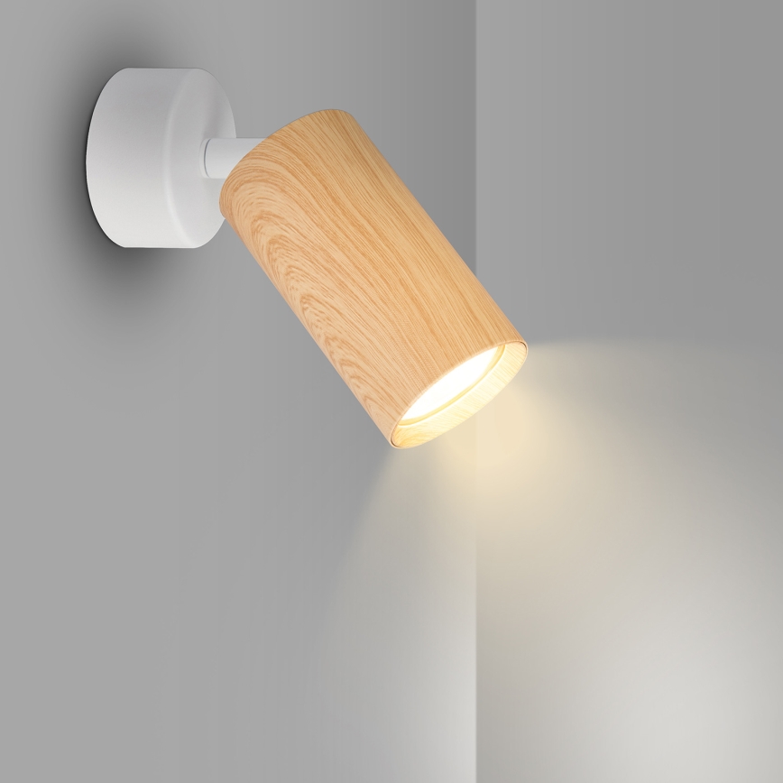 Brilagi - Spot SELE 1xGU10/30W/230V wit/eiken decor