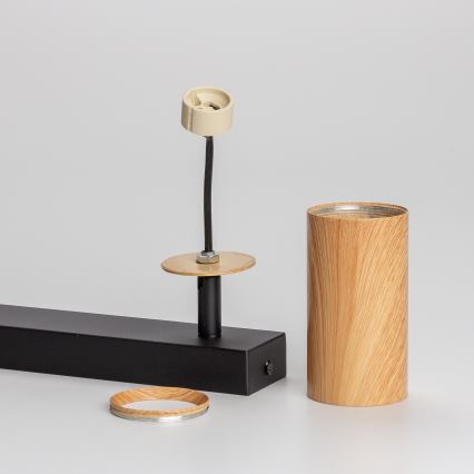 Brilagi - Spot SELE 2xGU10/30W/230V zwart/eiken decor
