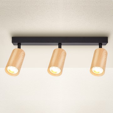 Brilagi - Spot SELE 3xGU10/30W/230V zwart/eiken decor