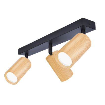 Brilagi - Spot SELE 3xGU10/30W/230V zwart/eiken decor