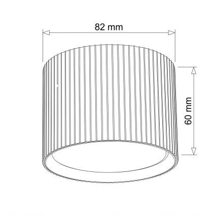 BRILAGI - Spot STRIPY 1xGX53/15W/230V 60x82 mm eiken decor
