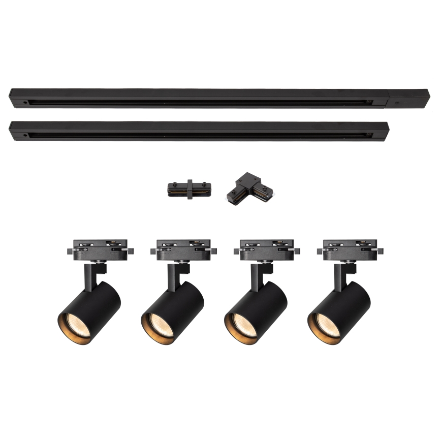 Brilagi - Spot voor railsysteem HUSKY 4x GU10/10W/230V, zwart