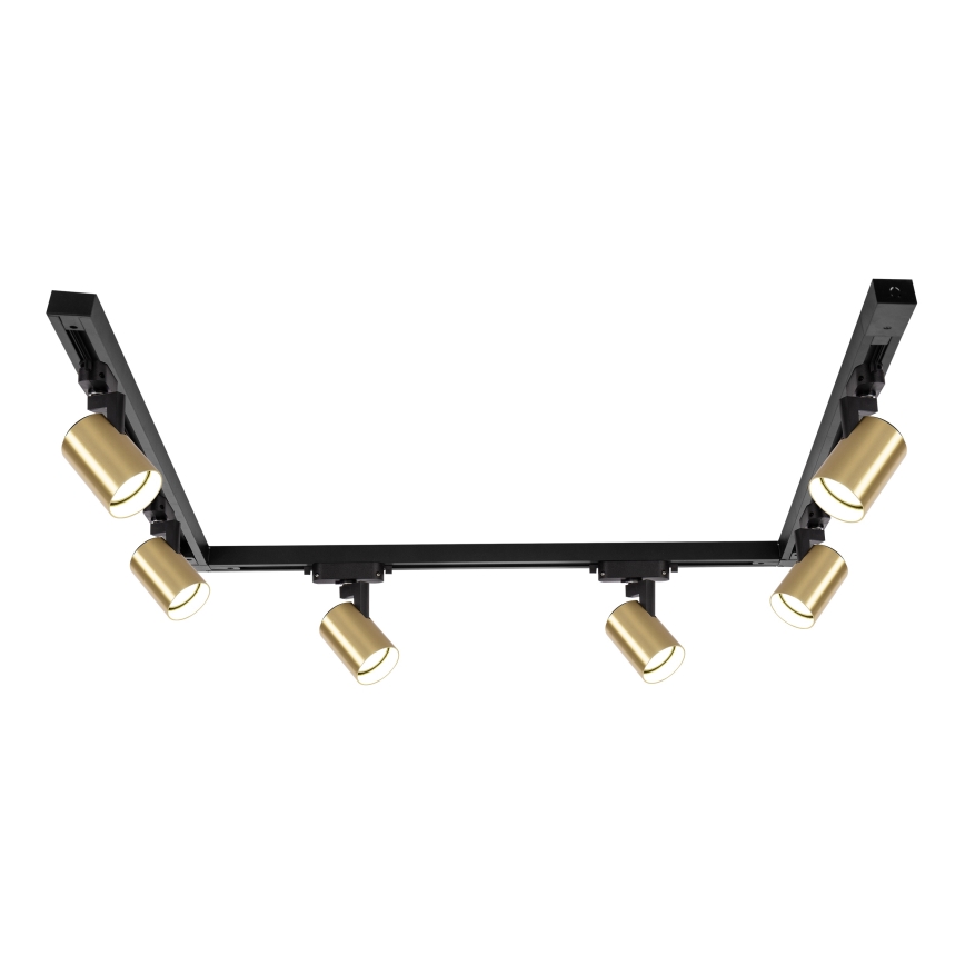 Brilagi - Spot voor railsysteem HUSKY 6x GU10/10W/230V zwart/goud