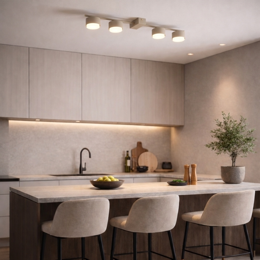 Brilagi - Spotarmatuur 4xGX53/12W/230V beige