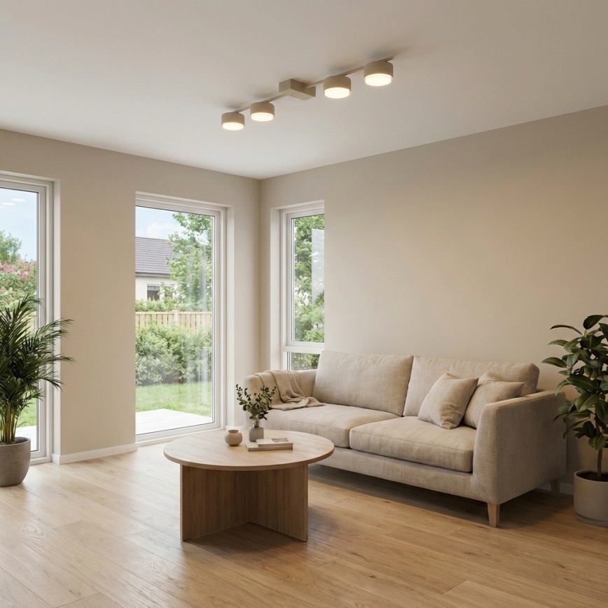 Brilagi - Spotarmatuur 4xGX53/12W/230V beige