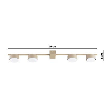 Brilagi - Spotarmatuur 4xGX53/12W/230V beige