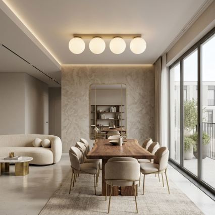 Brilagi - Spotarmatuur MILO 4xE27/60W/230V beige/goud